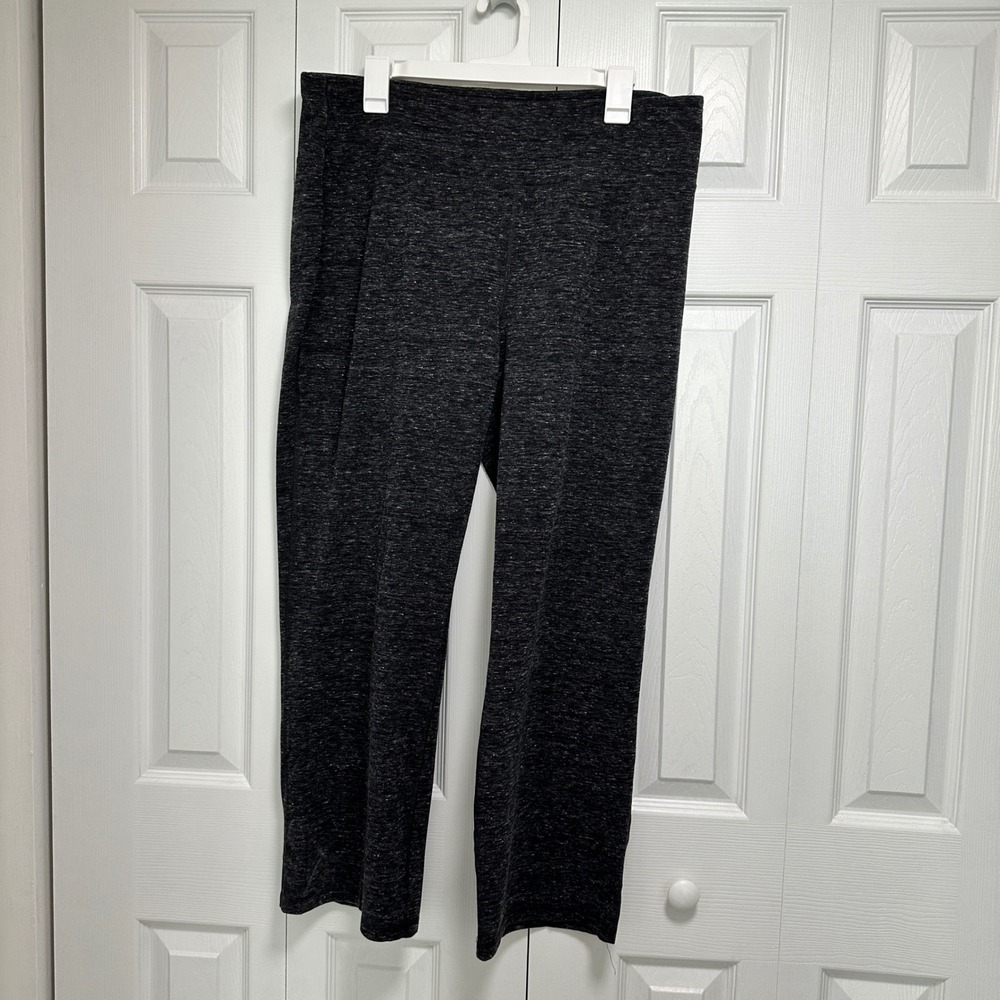 Athletic Works Womens XXL 20 Petite Charcoal Gray Heather Straight Leg Pants